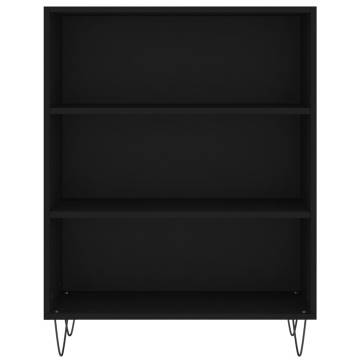 Highboard Black 69.5x34x180 cm Engineered Wood