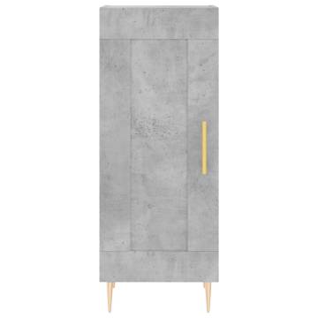 Highboard Concrete Grey 34.5x34x180 cm Engineered Wood