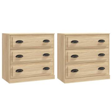 Sideboards 2 pcs Sonoma Oak Engineered Wood