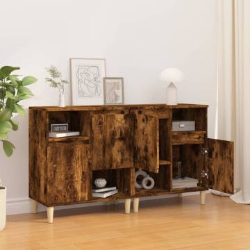 Sideboards 2 pcs Smoked Oak 60x35x70 cm Engineered Wood