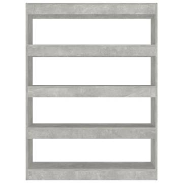 Book Cabinet/Room Divider Concrete Grey 100x30x135 cm