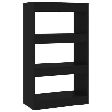 Book Cabinet/Room Divider Black 60x30x103 cm Engineered Wood