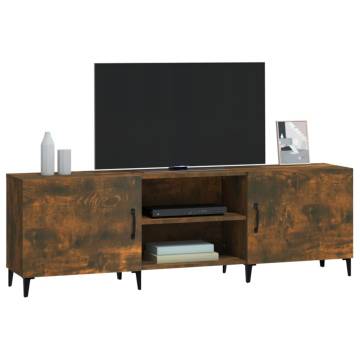 TV Cabinet Smoked Oak 150x30x50 cm Engineered Wood