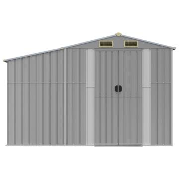 Garden Shed Grey 277x279x179 cm Galvanised Steel