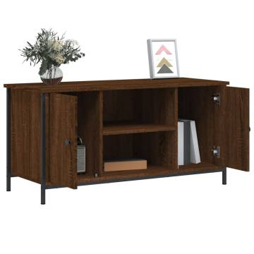 TV Cabinet Brown Oak 100x40x50 cm Engineered Wood