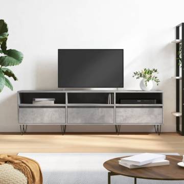 TV Cabinet Concrete Grey 150x30x44.5 cm Engineered Wood