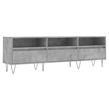 TV Cabinet Concrete Grey 150x30x44.5 cm Engineered Wood