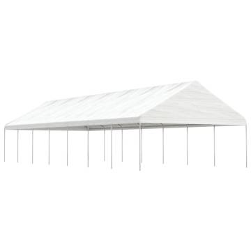 Gazebo with Roof White 15.61x5.88x3.75 m Polyethylene