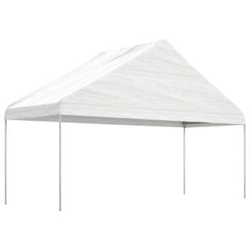 Gazebo with Roof White 15.61x5.88x3.75 m Polyethylene