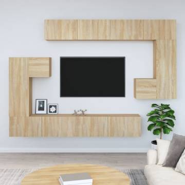 Wall-mounted TV Cabinet Sonoma Oak Engineered Wood