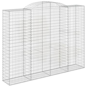 Arched Gabion Baskets 3 pcs 300x50x220/240 cm Galvanised Iron