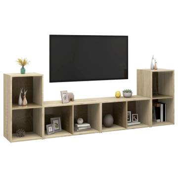 TV Cabinets 4 pcs Sonoma Oak 72x35x36.5 cm Engineered Wood