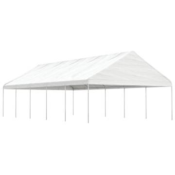 Gazebo with Roof White 11.15x5.88x3.75 m Polyethylene