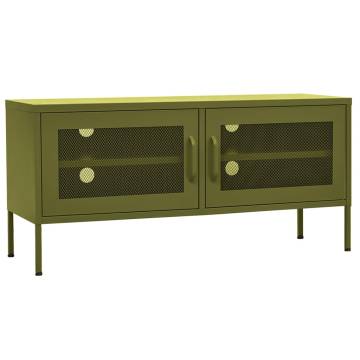 TV Cabinet Olive Green 105x35x50 cm Steel