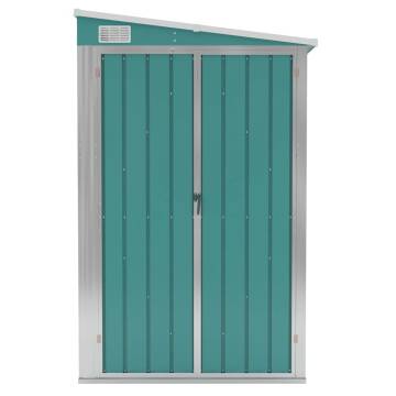 Wall-mounted Garden Shed Green 118x100x178 cm Galvanised Steel