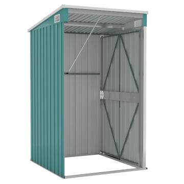 Wall-mounted Garden Shed Green 118x100x178 cm Galvanised Steel