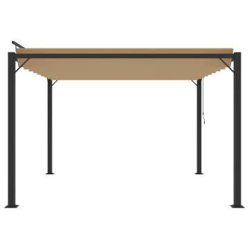 Gazebo with Louvered Roof 3x3 m Taupe Fabric and Aluminium