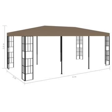 Gazebo 6x3 m Taupe