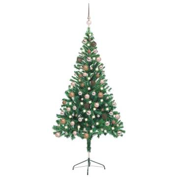 Artificial Pre-lit Christmas Tree with Ball Set 150cm 380 Branches