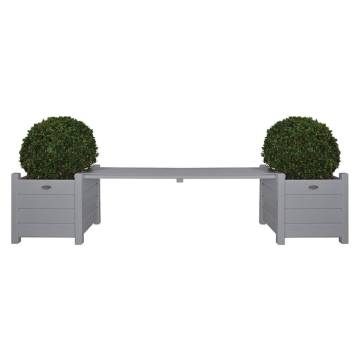 Esschert Design Planters with Bridge Bench Grey CF33G