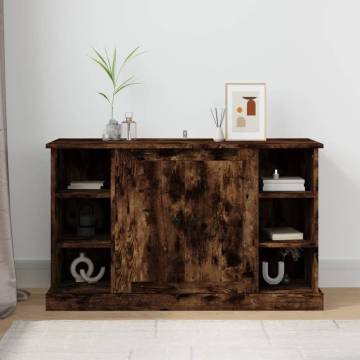 Sideboard Smoked Oak 100x35.5x60 cm Engineered Wood