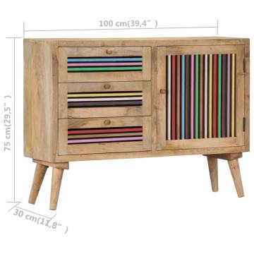 Sideboard 100x30x75 cm Solid Mango Wood