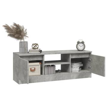 TV Cabinet with Door Concrete Grey 102x30x36 cm