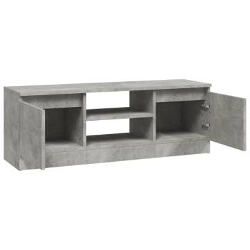 TV Cabinet with Door Concrete Grey 102x30x36 cm