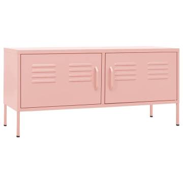 TV Cabinet Pink 105x35x50 cm Steel