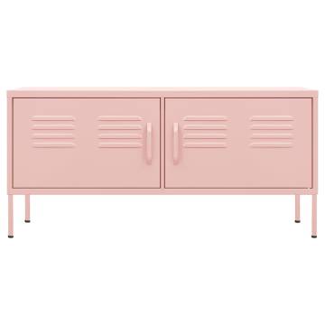 TV Cabinet Pink 105x35x50 cm Steel