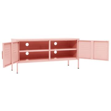 TV Cabinet Pink 105x35x50 cm Steel