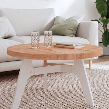 Table Top Ø80x4 cm Round Solid Wood Beech