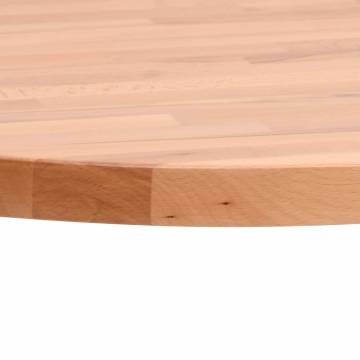 Table Top Ø80x4 cm Round Solid Wood Beech