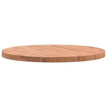 Table Top Ø80x4 cm Round Solid Wood Beech