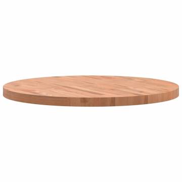 Table Top Ø80x4 cm Round Solid Wood Beech