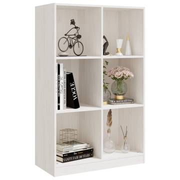 Book Cabinet White 70x33x110 cm Solid Pinewood