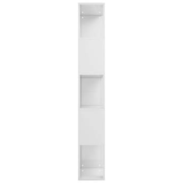 Book Cabinet/Room Divider High Gloss White 45x24x159 cm Engineered Wood