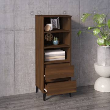 Highboard Brown Oak 40x36x110 cm Engineered Wood