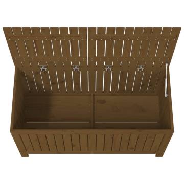 Garden Storage Box Honey Brown 121x55x64 cm Solid Wood Pine