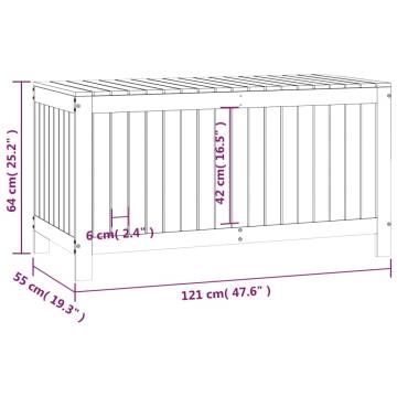 Garden Storage Box Honey Brown 121x55x64 cm Solid Wood Pine