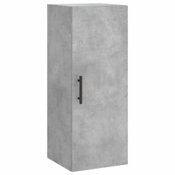 Wall Mounted Cabinet Concrete Grey 34.5x34x90 cm