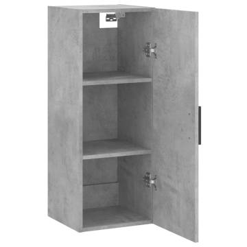 Wall Mounted Cabinet Concrete Grey 34.5x34x90 cm