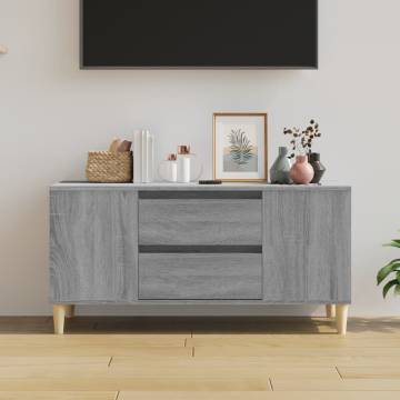 TV Cabinet Grey Sonoma 102x44.5x50 cm Engineered Wood