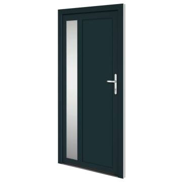 Front Door Anthracite 108x208 cm PVC