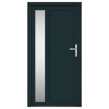 Front Door Anthracite 108x208 cm PVC