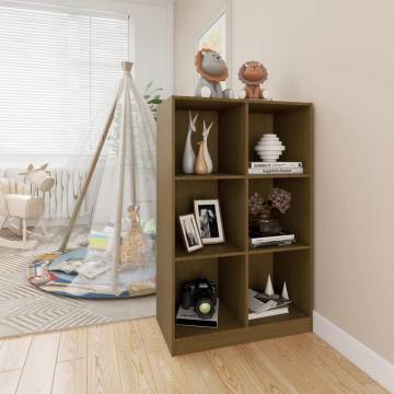 Book Cabinet Honey Brown 70x33x110 cm Solid Pinewood