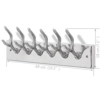 Wardrobe Coat Hooks 4 pcs Silver Aluminium