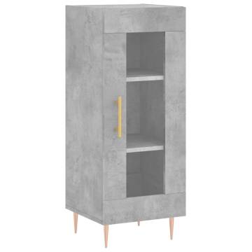 Highboard Concrete Grey 34.5x34x180 cm Engineered Wood