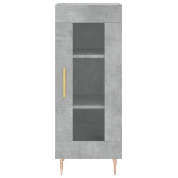 Highboard Concrete Grey 34.5x34x180 cm Engineered Wood