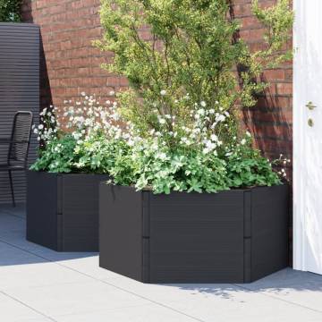 Garden Planters 2 pcs Anthracite PP